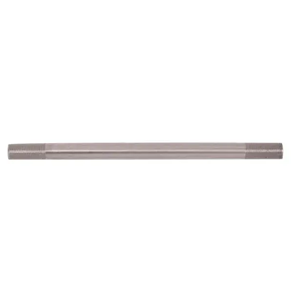 Steel Pipe - 1/8 IP - Raw Steel Finish - 10" Length - 3/4" x 3/4" Threaded On Both Ends