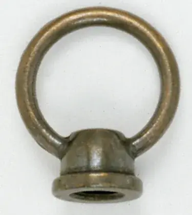 1-1/2" Female Loops - 1/8 IP With Wireway - 10lbs Max - Antique Brass Finish