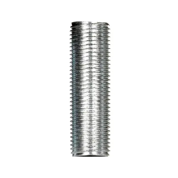 1/8 IP Steel Nipple - Zinc Plated - 1-1/4" Length - 3/8" Wide