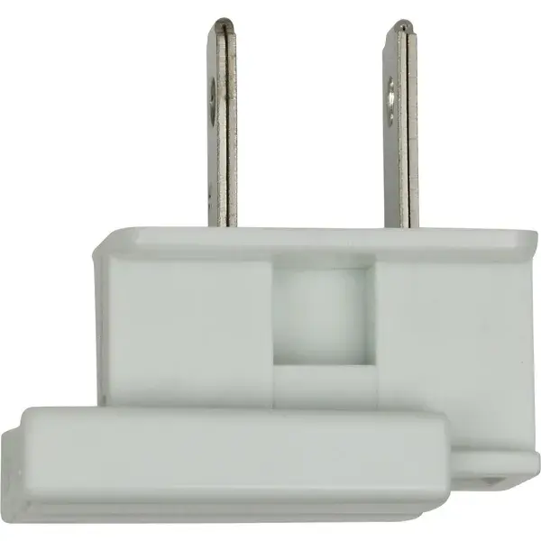 Slide Plug - Polarized - 18/2 SPT-1 - 8A-125V - White Finish - alternate view