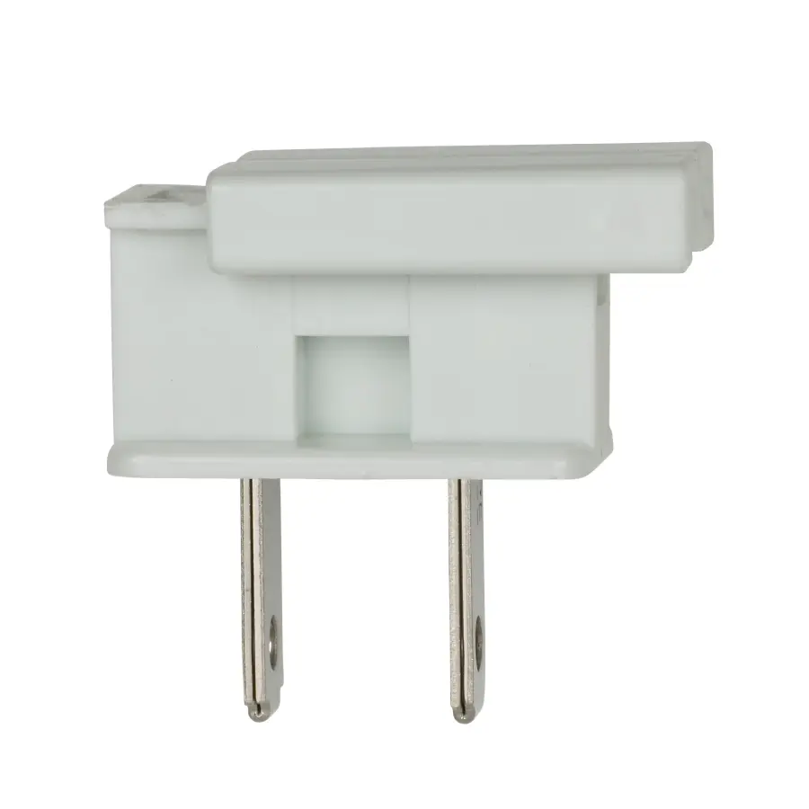 Slide Plug - Polarized - 18/2 SPT-2 - 8A-125V - White Finish - Image 1
