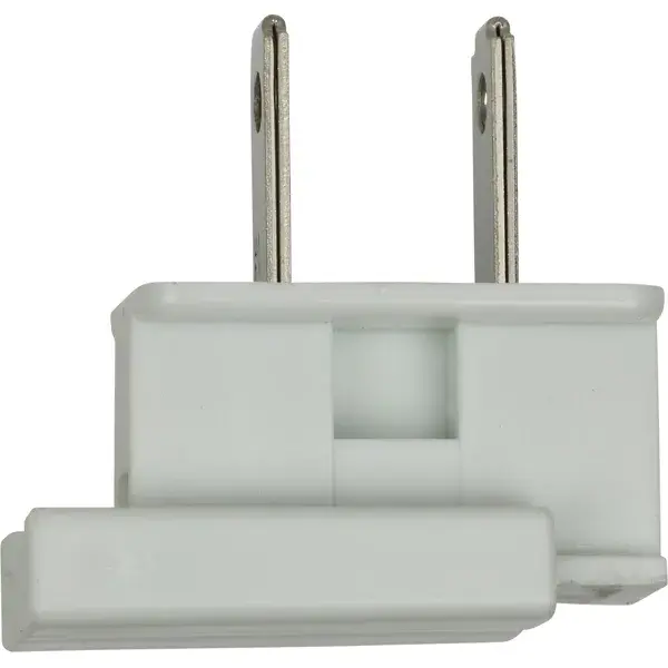 Slide Plug - Polarized - 18/2 SPT-2 - 8A-125V - White Finish - Image 2