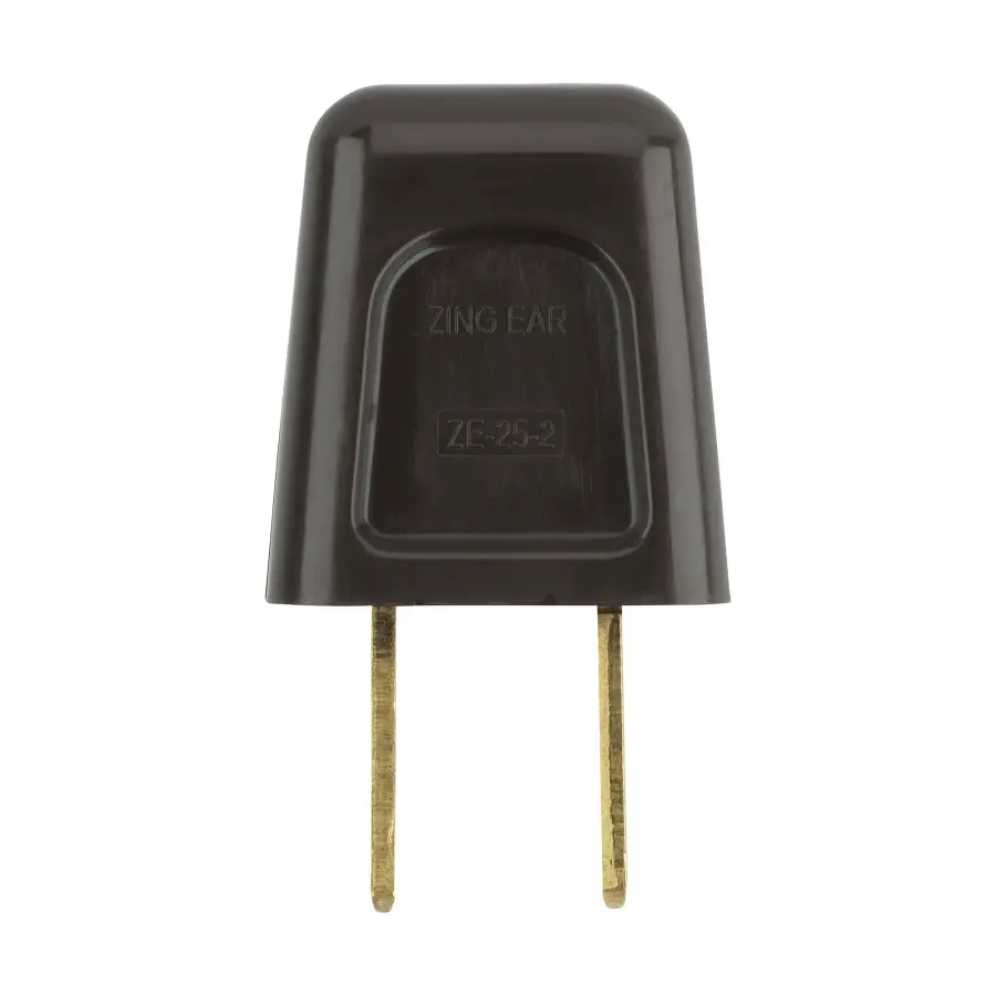 Quick Connect Plug - Polarized - 18/2 SPT-2 - 6A-125V - Brown Finish - Image 1