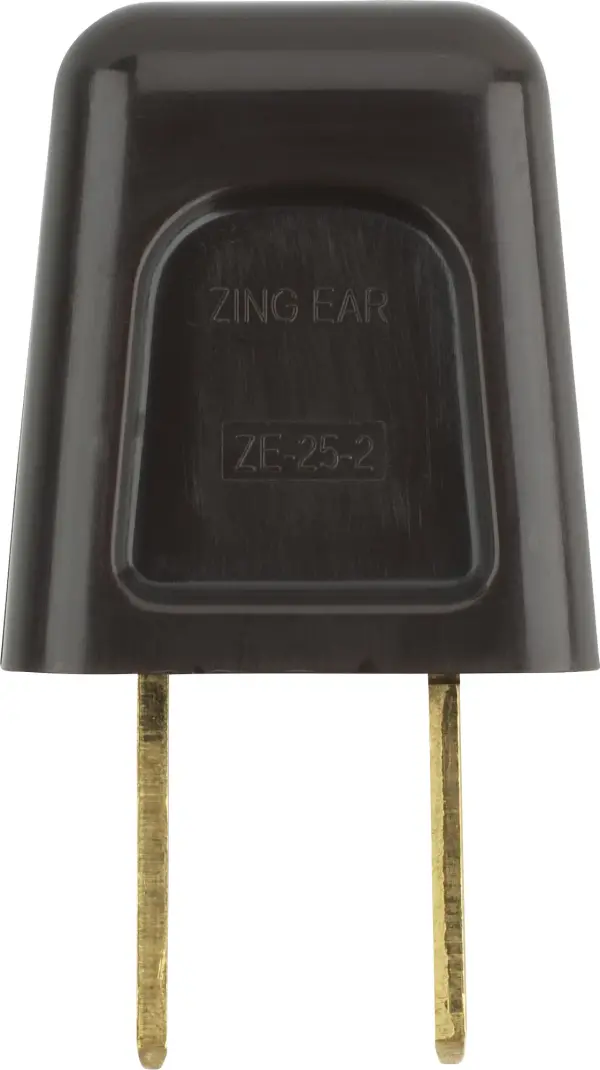 Quick Connect Plug - Polarized - 18/2 SPT-2 - 6A-125V - Brown Finish - alternate view
