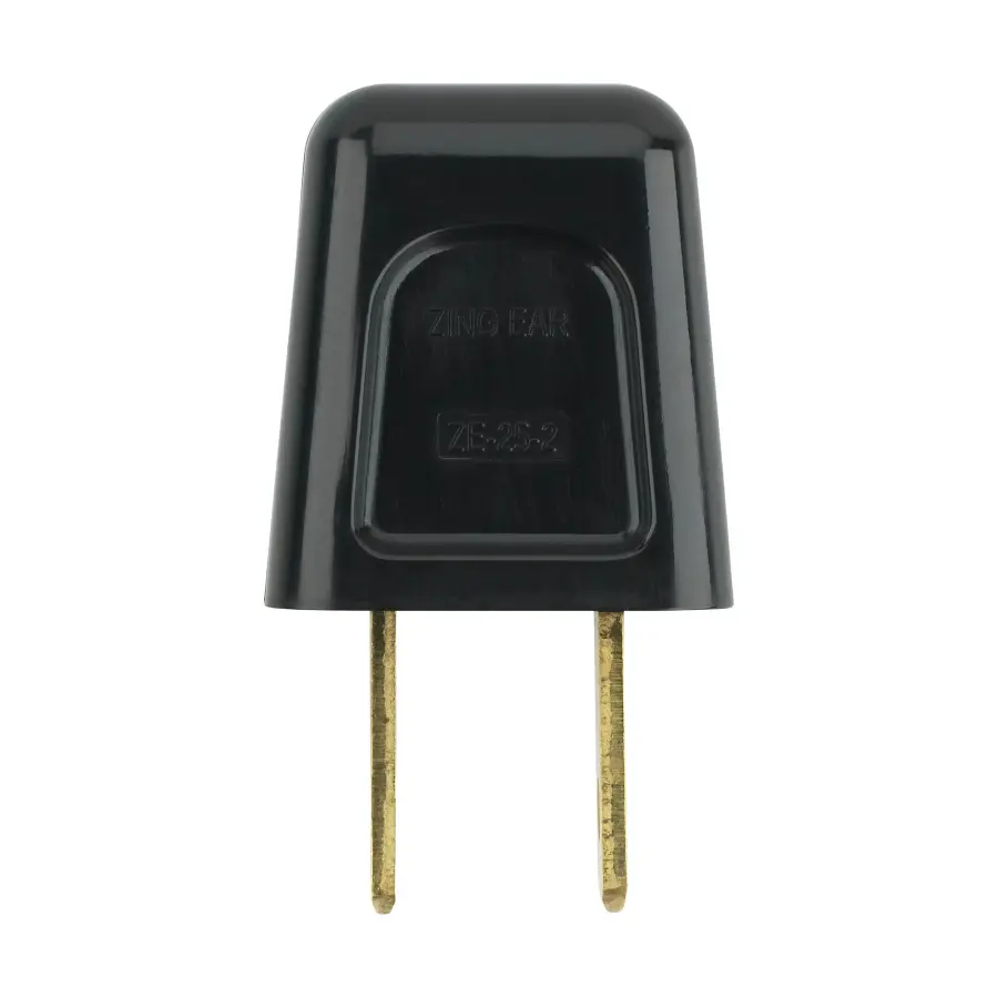 Quick Connect Plug - Polarized - 18/2 SPT-2 - 6A-125V - Black Finish - Image 1