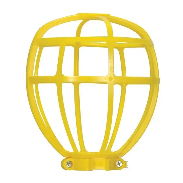 Yellow Trouble Light Plastic Cage Suitable for Outdoor Locations Height: 6-1/2"