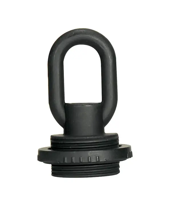 1/4 IP Screw Collar Loop With Ring - 25lbs Max - Flat Black Finish
