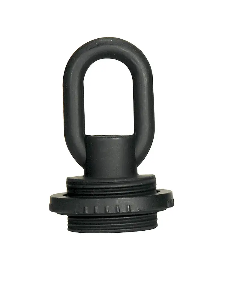 1/4 IP Screw Collar Loop With Ring - 25lbs Max - Flat Black Finish