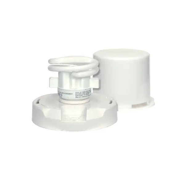 GU24 Base - Squat keyless fluorescent ceiling fixture with twist-on Lexan lens - Image 4