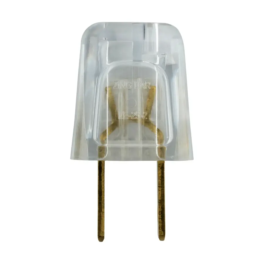 Quick Connect Plug - Polarized - 18/2 SPT-2 - 6A-125V - Silver Finish - Image 1