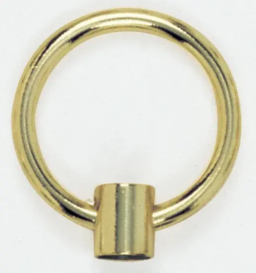 2" Die Cast Fixture Loop - 1/8 IP With Wireway - 20lbs Max - Brass Plated Finish