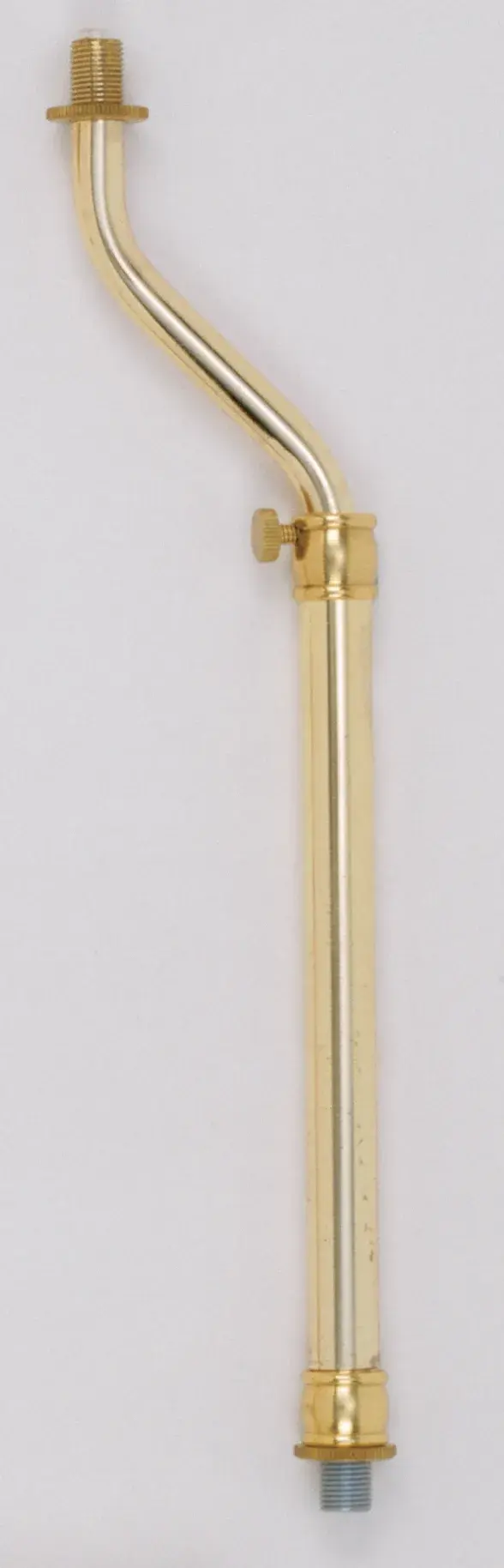 Adjustable Figurine - 10"-15" - 1/8 IP - Threaded Ends - Brass Plated Finish