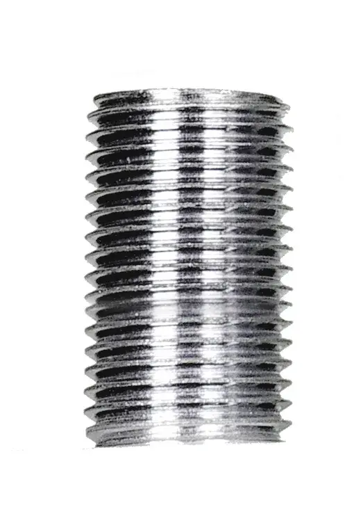 1/8 IP Steel Nipple - Zinc Plated - 3/4" Length - 3/8" Wide