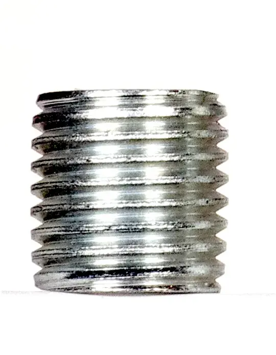 1/4 IP Steel Nipple - Zinc Plated - 1/2" Length - 1/2" Wide