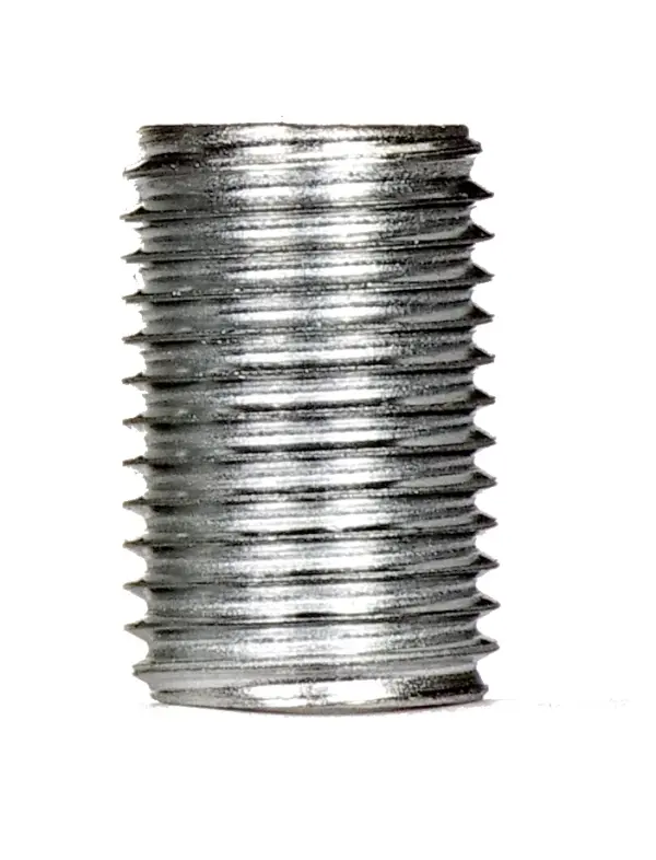 1/4 IP Steel Nipple - Zinc Plated - 3/4" Length - 1/2" Wide