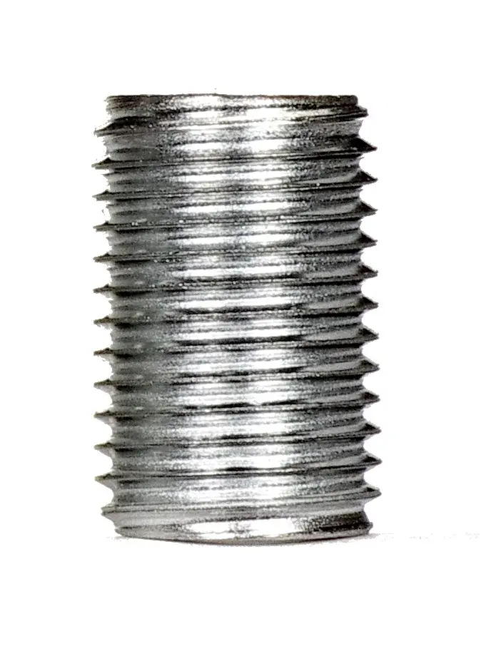 1/4 IP Steel Nipple - Zinc Plated - 3/4" Length - 1/2" Wide