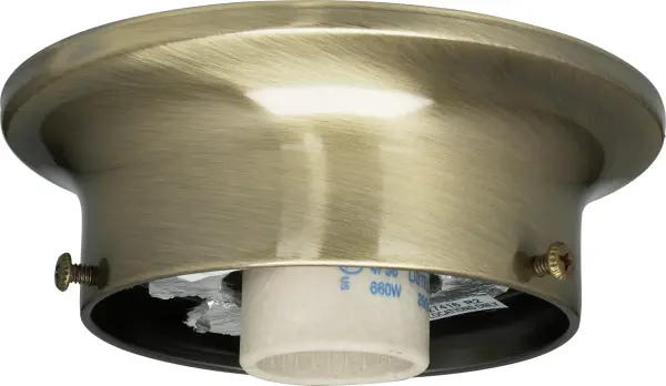3-1/4" Wired Holder - Antique Brass Finish - Includes Hardware - 60W Max