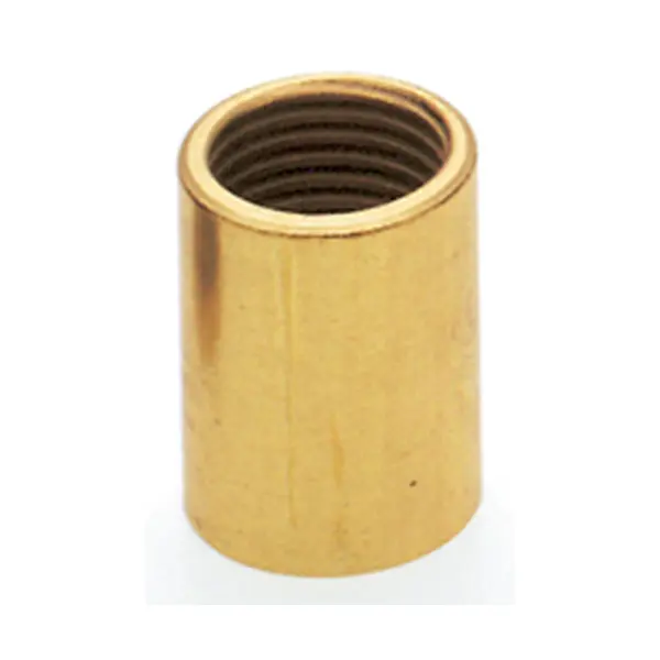 Brass Coupling - 5/8" Long - 1/8 IP - Burnished And Lacquered