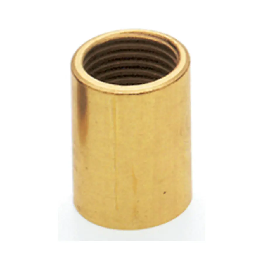 Brass Coupling - 5/8" Long - 1/8 IP - Burnished And Lacquered