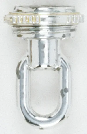 1/4 IP Matching Screw Collar Loop With Ring - 25lbs Max - Chrome Finish
