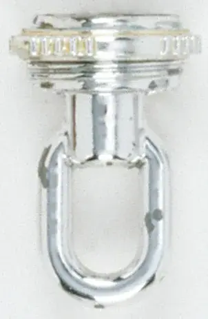 1/4 IP Matching Screw Collar Loop With Ring - 25lbs Max - Chrome Finish