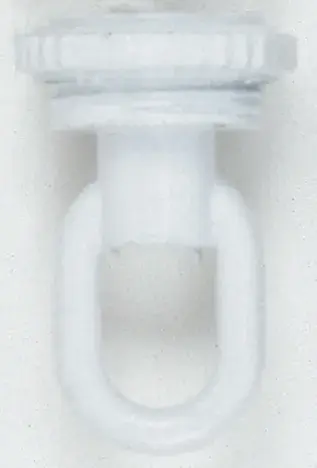 1/4 IP Matching Screw Collar Loop With Ring - 25lbs Max - White Finish