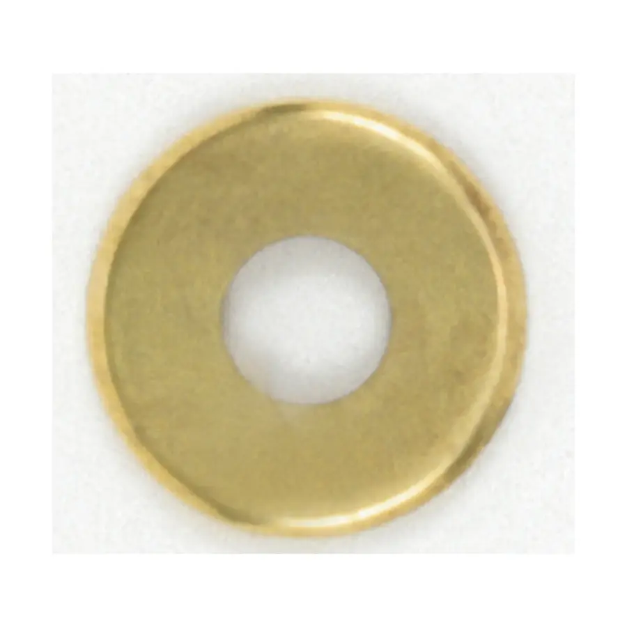 Steel Check Ring - Curled Edge - 1/8 IP Slip - Brass Plated Finish - 2" Diameter
