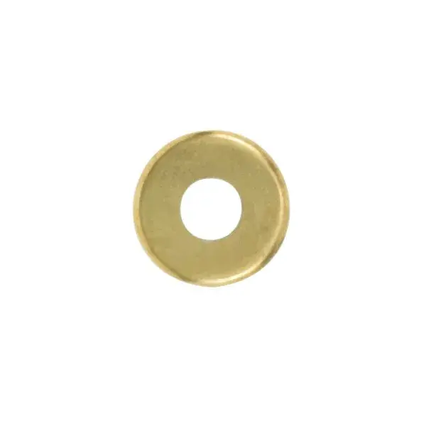 Steel Check Ring - Curled Edge - 1/8 IP Slip - Brass Plated Finish - 1" Diameter