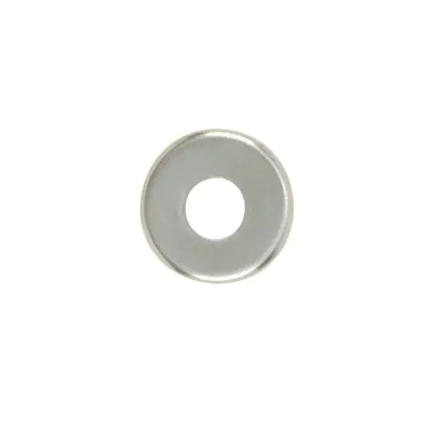 Steel Check Ring - Curled Edge - 1/8 IP Slip - Nickel Plated Finish - 3/4" Diameter