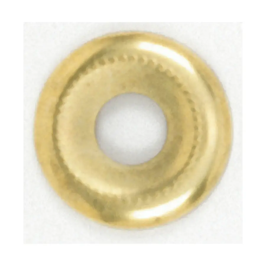 Beaded Steel Check Ring - 1/8 IP Slip - Brass Plated Finish - 1-1/8" Diameter