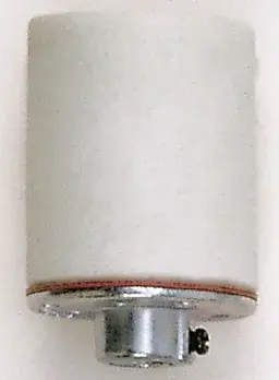 Keyless Porcelain Socket With 1/8 IPS Metal Cap - Glazed - 660W - 250V - 200/10 Master