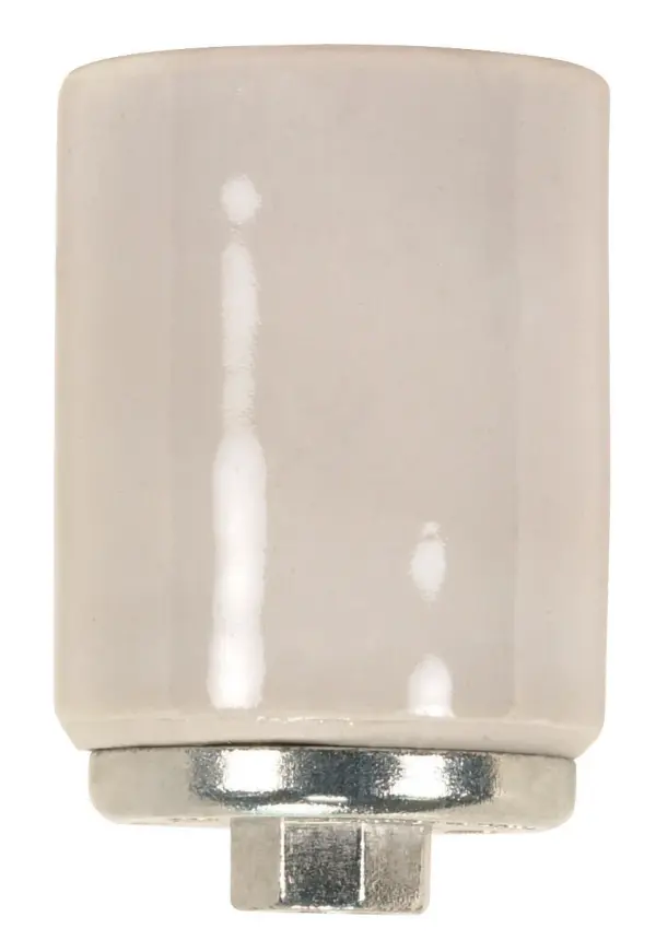 Keyless Porcelain Mogul Socket With Metal 1/4 IP Cap - Glazed - 1500W - 600V