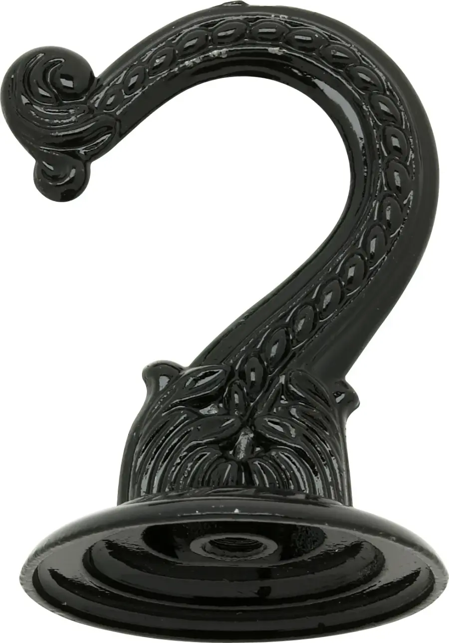 Die Cast Large Swag Hook - Black Finish - Kit Contains 1 Hook And Hardware - 10lbs Max - Image 1