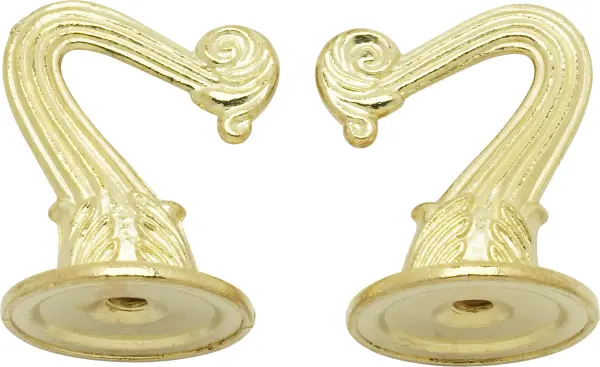 Die Cast Swag Hook Kit - Brass Plated Finish - Kit Contains 2 Hooks With Hardware - 10lbs Max