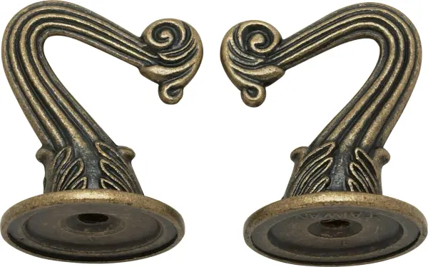 Die Cast Swag Hook Kit - Antique Brass Finish - Kit Contains 2 Hooks With Hardware - 10lbs Max