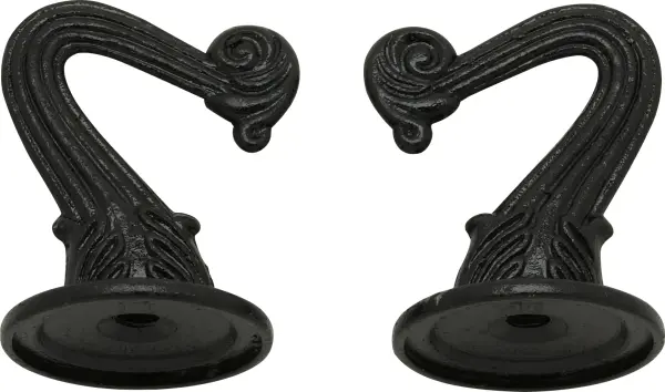 Die Cast Swag Hook Kit - Black Finish - Kit Contains 2 Hooks With Hardware - 10lbs Max