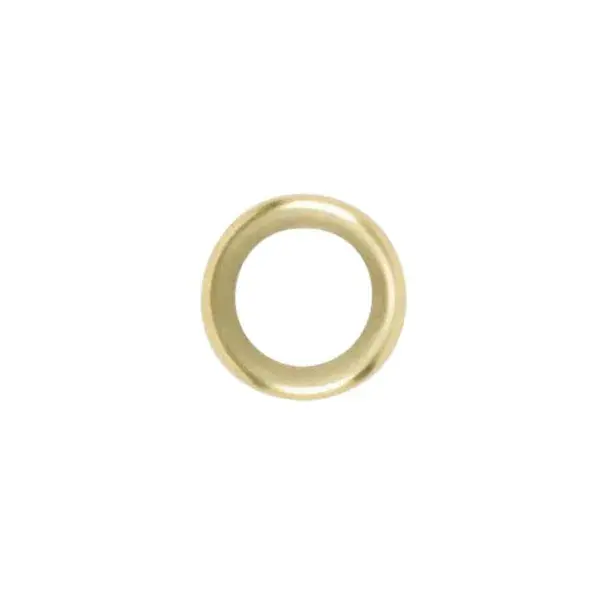 Steel Check Ring - Curled Edge - 1/4 IP Slip - Brass Plated Finish - 1" Diameter