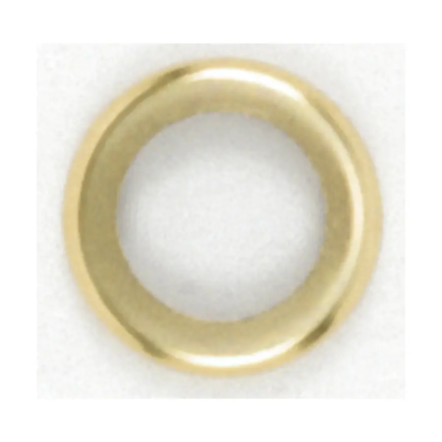 Steel Check Ring - Curled Edge - 1/4 IP Slip - Brass Plated Finish - 1-1/4" Diameter