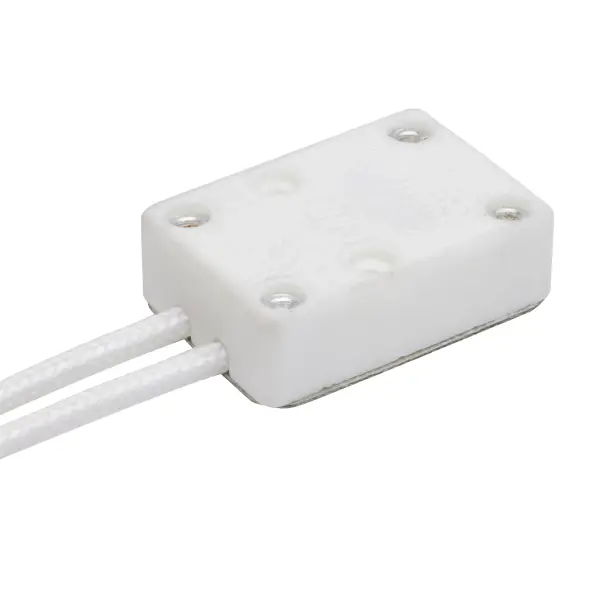 MR16 Porcelain Halogen Socket - GX5.3 Base - 12" SF-1 200C Leads - 3/8" Height - 7/8" Diameter - 3/4" Width - 75W - 250V