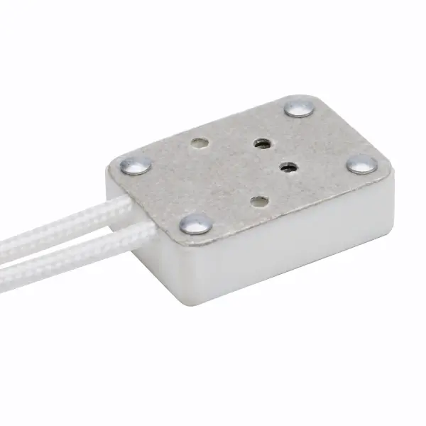 MR16 Porcelain Halogen Socket - GX5.3 Base - 12" SF-1 200C Leads - 3/8" Height - 7/8" Diameter - 3/4" Width - 75W - 250V - alternate view