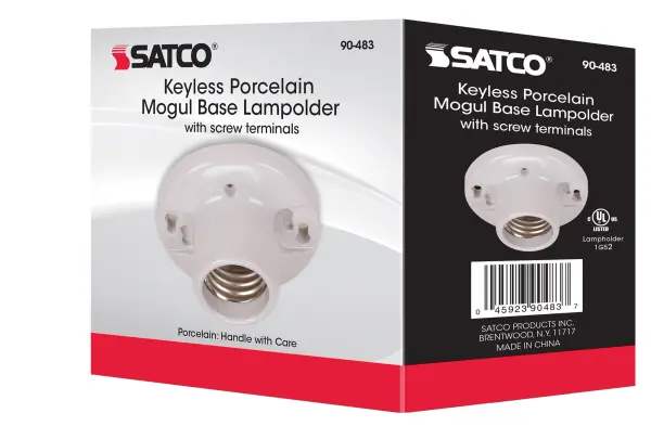 Keyless Porcelain Mogul Base Lamp Holder - alternate view