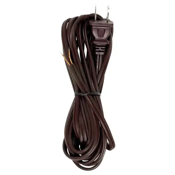 18/2 SPT-2-105C All Cord Sets - Molded Plug - Tinned Tips 3/4" Strip with 2" Slit 150 Ctn.15 Ft. - Image 1