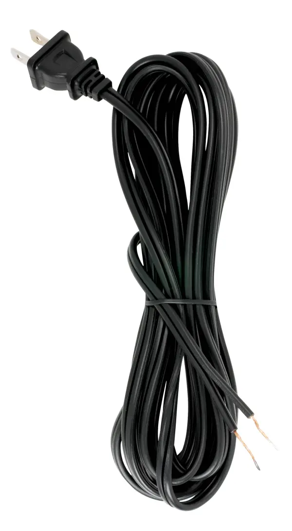 18/2 SPT-2-105C All Cord Sets - Molded Plug - Tinned Tips 3/4' Strip with 2' Slit 150 Ctn.15 Ft. - alternate view