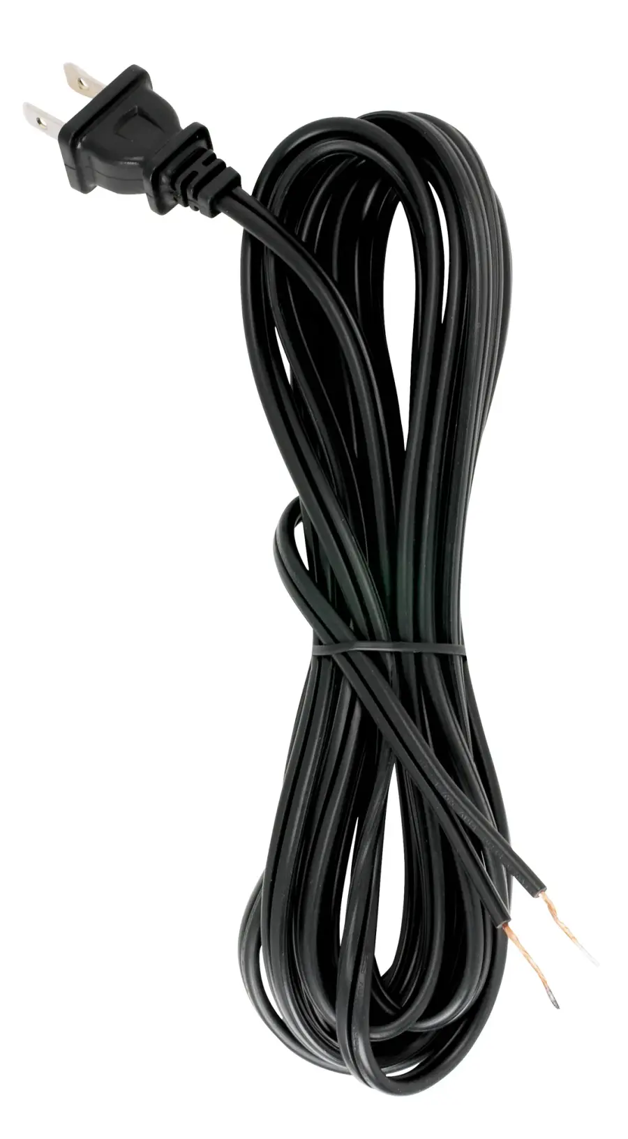 18/2 SPT-2-105C All Cord Sets - Molded Plug - Tinned Tips 3/4' Strip with 2' Slit 150 Ctn.15 Ft. - Image 2