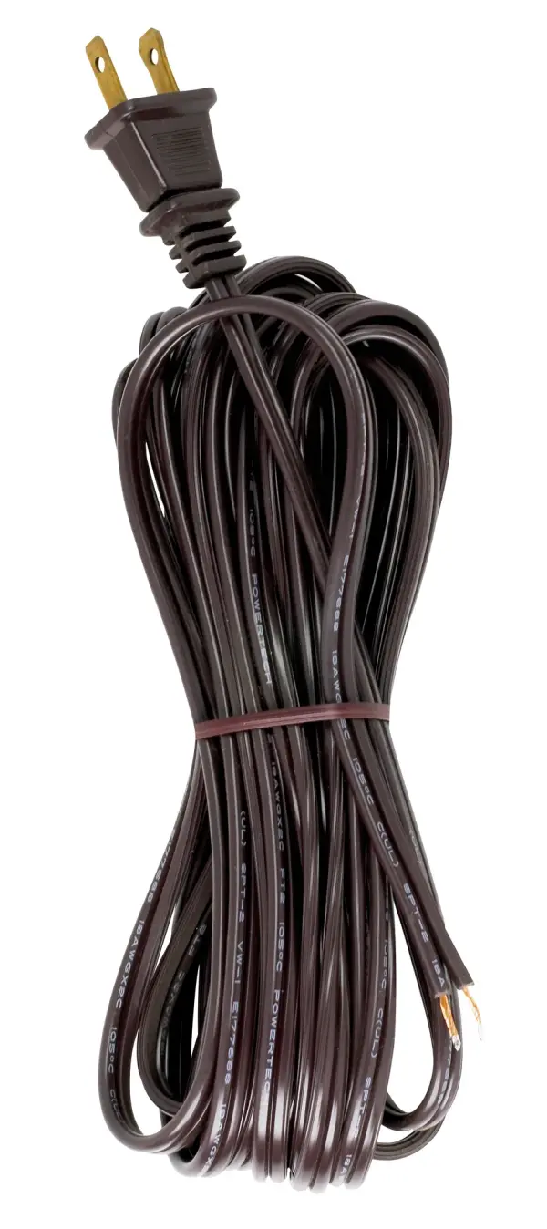 18/2 SPT-2-105C All Cord Sets - Molded Plug - Tinned Tips 3/4' Strip with 2' Slit 50 Ctn.20 Ft. - alternate view