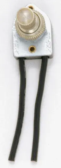 On-Off Metal Rotary Switch - 3/8" Metal Bushing - Single Circuit - 6A-125V, 3A-250V Rating - Brass Finish - Image 2