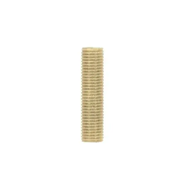 1/8 IP Steel Nipple - Yellow Zinc Plated - 4" Length - 3/8" Wide