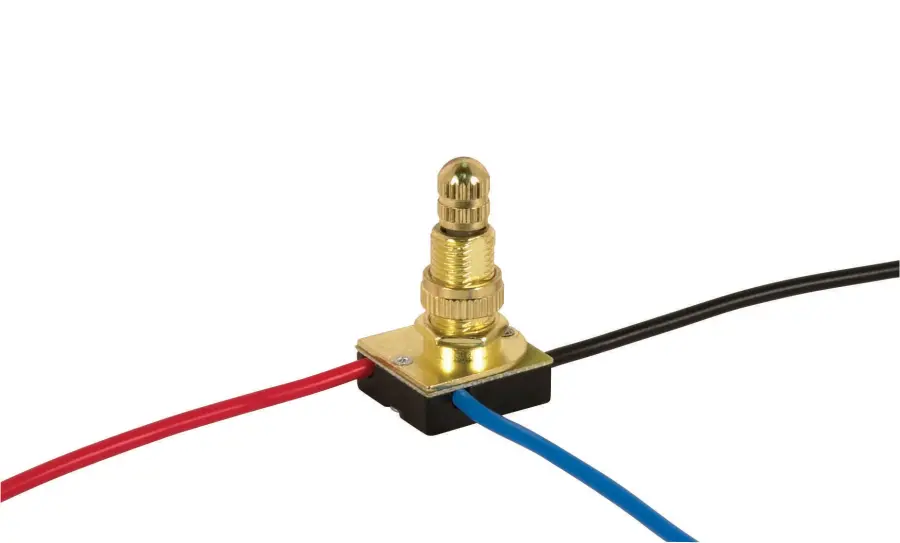 3-Way Metal Rotary Switch, Metal Bushing, 2 Circuit, 4 Position(L-1, L-2, L1-2, Off). Rated: 6A-125V, 3A-250V - Image 1