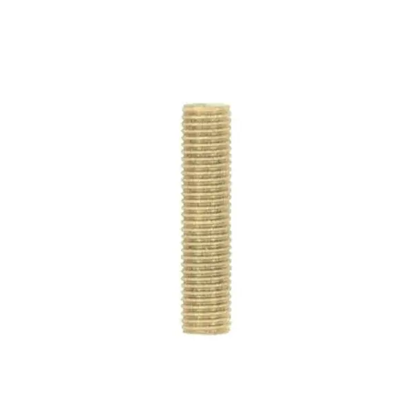 1/8 IP Steel Nipple - Yellow Zinc Plated - 5-1/2" Length - 3/8" Wide