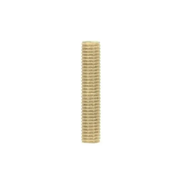 1/8 IP Steel Nipple - Yellow Zinc Plated - 7" Length - 3/8" Wide